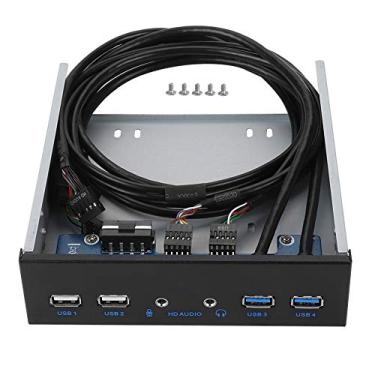 Imagem de Painel frontal de áudio USB 2.0, painel frontal de áudio, 19 pinos USB 3.0 + USB 2.0 USB 3.0, supervelocidade de 4,8 Gbps para computador de mesa Winxp