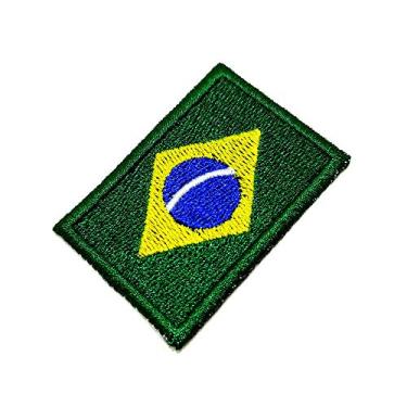 Imagem de BP0405T 11 BR44 Bandeira país Brasil Patch Bordada passar a ferro ou costura