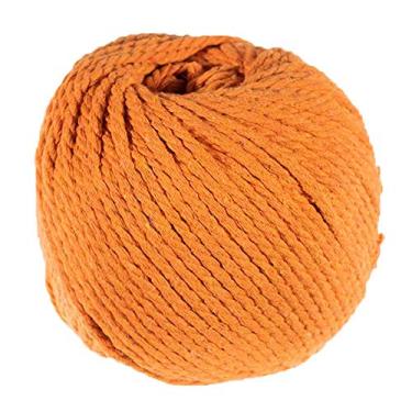 Imagem de Corda de algodão de macramê natural Craft County – comprimento de 50 metros (laranja queimado, 3 mm)