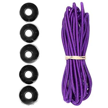 Imagem de Kits de cordas de choque Paracord Planet Ball – 3 m de cabo de choque de 0,5 cm – para acampamento, eventos, tendas, caminhadas, lonas e usos ao ar livre (roxo ácido)