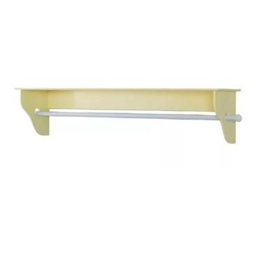 Imagem de LuckBaby Prateleira Decorativa com Varão em MDF para Quarto - 60cm Amarelo