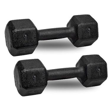 Imagem de Par Halter Sextavado 9 Kg - Peso Musculação 9kg