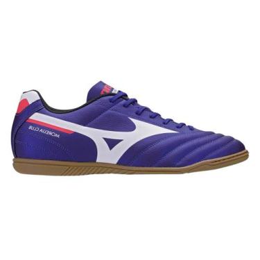 Imagem de Chuteira Mizuno De Futsal Morelia Classic As Azul E Branco - Masculino