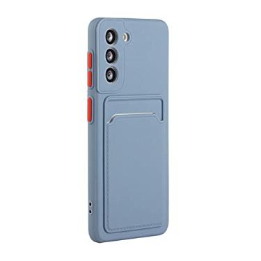 Imagem de Capa de telefone com suporte para bolsa de cartão para Samsung Galaxy S23 S22 S21 S20 Plus FE Note 20 Ultra Bumper TPU Capa macia, cinza, para Note 20 Ultra