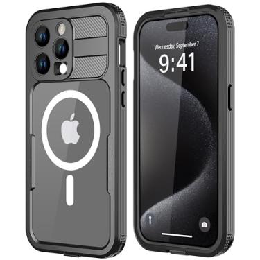 Imagem de Guirble Design para iPhone 15 Pro, capa à prova d'água, à prova de choque, à prova de poeira, à prova d'água para iPhone 15 Pro, capa protetora de corpo inteiro para iPhone 15 Pro de 6,1 polegadas