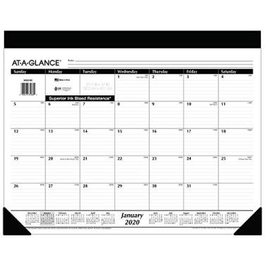 Imagem de Calendário de mesa AT-A-GLANCE 2020, bloco de mesa, 53,9 cm x 43,2 cm, padrão, recarregável (SK2200), Nova Edição 2020, Refillable