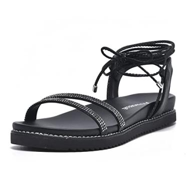 Imagem de Sandália Feminina Casual Flatform de Amarração Via Marte 22-18002