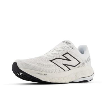 Imagem de New Balance Fresh Foam X 860 V14 Tênis de corrida masculino, Branco/preto/sal marinho, 12.5