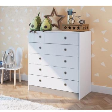 Imagem de Cômoda Infantil 5 Gavetas Amore Meu Fofinho Art in Moveis