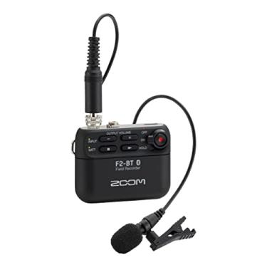 Imagem de Zoom Gravador de lapela F2-BT com Bluetooth, gravação flutuante de 32 bits, áudio para vídeo, sincronização de timecode sem fio, grava para SD e alimentado por bateria com microfone de lapela incluído