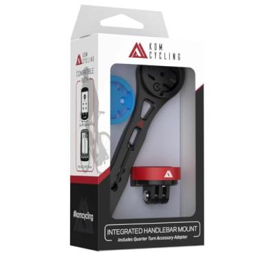 Imagem de KOM Cycling Suporte de guidão integrado Wahoo para guidão integrado feito com CNC Alumninumn serve para barras como FSA, Canyon, Ritchey e muitos outros! (Monte com adaptador GoPro)