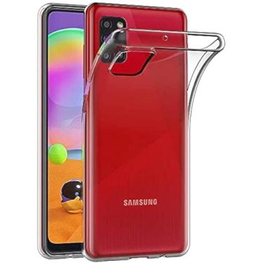Imagem de Capa para Samsung Galaxy A31 / Galaxy F41 / Galaxy M21s (6,4 polegadas) MaiJin Capa Traseira Transparente de Gel de Borracha TPU Macio