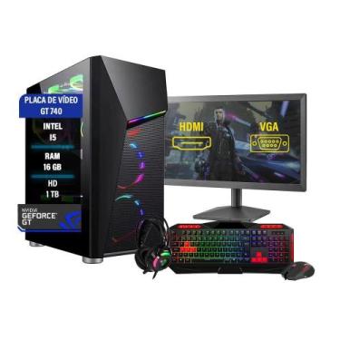 Imagem de Pc Gamer Chrono Completo I5 3 Memória 16Gb Hd 1Tb Gt740 4Gb - Fonecar 