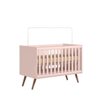 Imagem de Berço Mini Cama Q Encanto Retrô Rosa 3820 - Qmovi - LM DECOR