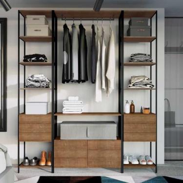 Imagem de Closet Guarda Roupa em Aço Com 1 Cabideiro e 8 Gavetas - Artesano Q, V