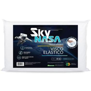 Imagem de Travesseiro Nasa Original 10 Cm Altura 70x60 Viscoelástico (Capa Algod