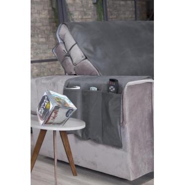 Imagem de Protetor Sofá Retrátil Assento 3,00m Suede 2Md Cz Grafite - Enxovais L