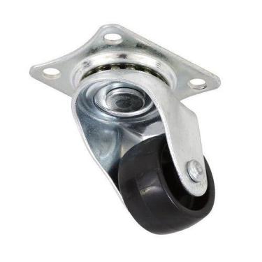 Imagem de (80pçs) Roda 25mm Preta Rodízio Base Giratorio P/ Moveis - RODILINE
