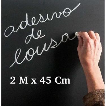 Imagem de Papel Parede Lousa Preta Adesivo Quadro Negro Preto Fosco Escrever Des