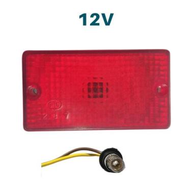 Imagem de Lanterna vigia vm ônibus busscar com chicote e lampada - SILO, 12V