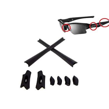 Imagem de GALAXYLENSE Kits de borracha compatíveis com protetores de nariz e meias auriculares para Oakley Flak Jacket XLJ ou Flak Jacket preto, Preto, Regular