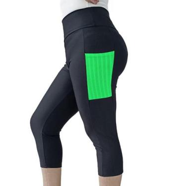 Imagem de Legging Corsário Calça Capri com Bolsos Poliamida Spandex P M G GG PIN