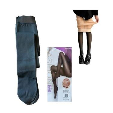 Imagem de Meia Calça Térmica Flanelada Segunda Pele Preta Adulto Frio - Blook