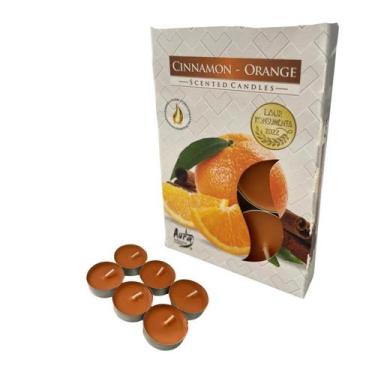 Imagem de Kit 6 Velas Canela e Laranja Rechaud Difusor Flut. Fondue 6h - Lua Mís