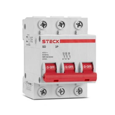 Imagem de Disjuntor Trifásico 16A 3 Polos CURVA C 3KA SDD63C16 Steck Única, Únic