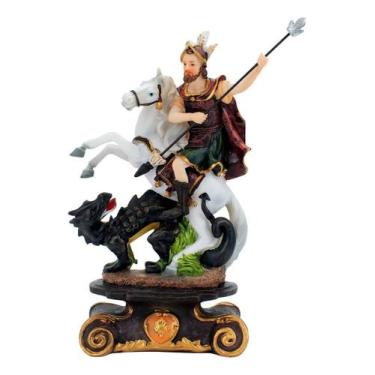 Imagem de São Jorge 28.5cm - Enfeite Resina - Taimes