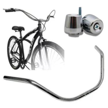 Imagem de Guidão Universal Beach Vintage Bicicleta Retrô Praiana Confortável Cro
