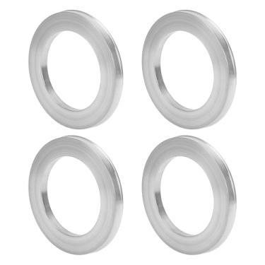 Imagem de INFINAUTO Anéis centralizados no cubo da roda do carro OD 110,1 mm para ID 73,6 mm eixo central de rodas amortecedores Hubrings liga de alumínio tom prata durável