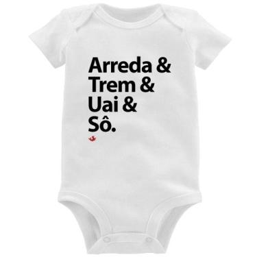 Imagem de Body Bebê Arreda & Trem & Uai & Sô - Foca na Moda, Branco, G
