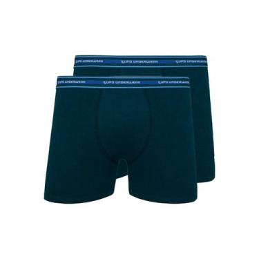 Imagem de Kit com 2 Cuecas Boxer Lupo 523-003, Azul marinho, P