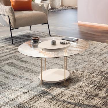 Imagem de Mesa de Centro Tampo Vidro Sky HB Móveis - Off White