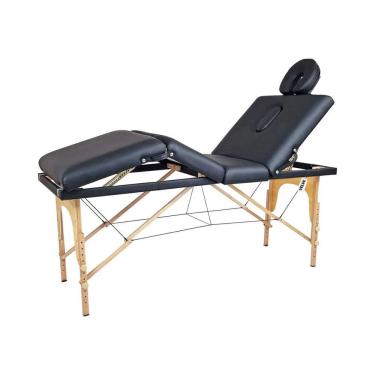 Imagem de Maca Portátil Para Massagem Divã Dobrável Preta Velve M401