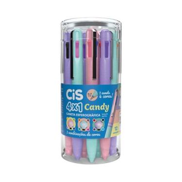 Imagem de Caneta Esferográfica 4 cores, CIS 4X1 CANDY, 0.7mm, Pote com 12 unidades
