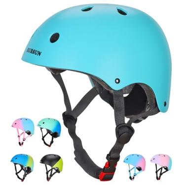 Imagem de BURSUN Capacete Infantil Para Bicicleta, Crianças De 2 A 3, 5, 8 14 Anos, Meninas, Meninos E Jovens, Ajustável, Multiesportivo, Skate, Ciclismo, Scooter, Equilíbrio, Patins Em Linha, Longboard, Roda