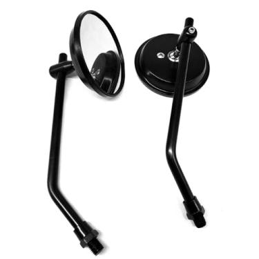 Imagem de CIADAZ Espelho retrovisor para motocicleta, universal, convexo, suporta rotação 360 °, para m10, rosca direita, motocicleta, e-bike
