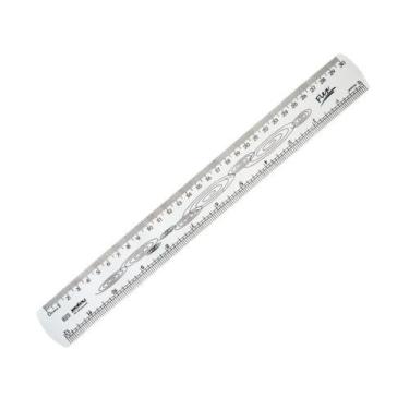 Imagem de Régua Escolar Flexível 30cm Colorida Resistente Não Quebra - Maxcril  