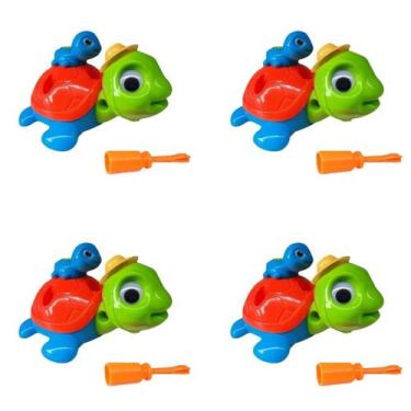 Imagem de 4 Tartarugas Brinquedo Monta E Desmonta Inteligencia educativo didatic