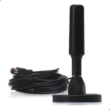 Imagem de Antena Digital HDTV Amplificada Interna e Externa à Prova d’Água com Base Imã e Cabo 5m para TV com Sinal UHF/VHF – Compatível com Smart TV, Conversor e Aparelhos HD
