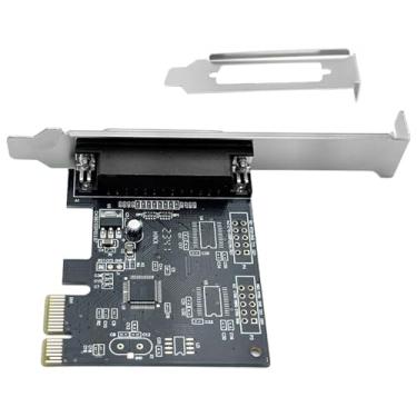 Imagem de Peça de reparo PCIe para DB25, placa adaptador de porta paralela PCIe para DB25 para impressora programadora e scanner