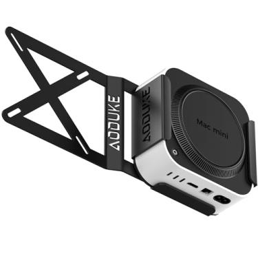 Imagem de AODUKE Suporte VESA de liga de alumínio Mac mini M4, suporte de doca Mac mini 2024, placa de extensão de braço para monitor VESA para Mac mini M4, compatível com distância de furo de 75 x 75/100 x 100