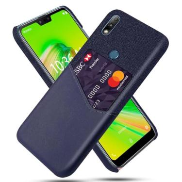 Imagem de Capa para ASUS Zenfone ZB634KL,Tela e tampa de couro PU,Antideslizante,360°cobertura completa à prova de choque com 1 slot de cartão atrás,Prevenção de queda-Blue