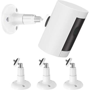 Imagem de JYtrend Pacote Com 3 Suportes De Parede Para Câmera Segurança Ring Stick Up E Interna, Suporte Montagem Ajustável Giratório 360 Graus Ring/Arlo/Wyze, Branco