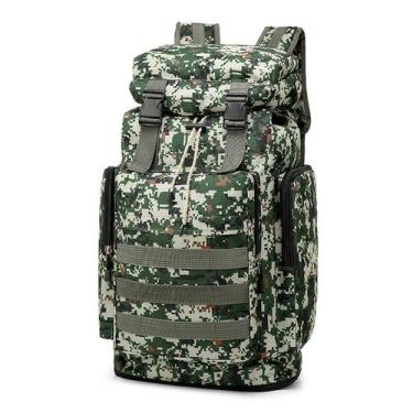 Imagem de Mochila Masculina e Feminina Expansível Acampamento 40 - 55 L Militar 