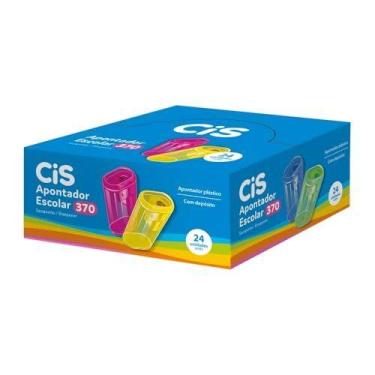 Imagem de Apontador Com Deposito Cis-370N Plast.Transp.Cores - SERTIC