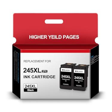 Imagem de SHUPAN Cartuchos De Tinta Preta Reposição Pg-245Xl Para Impressoras Canon 245Xl Pixma Mg2420 Mg2520 Mg2522 Mg2920 Mg2922 Mg3029 Ts202 Ts3122 Tr4520 Tr4522 (2 Pretos)