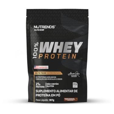 Imagem de Whey Protein 100% 907g Sabor Chocolate, Refil, Elite Series Nutrends